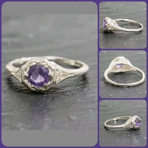 SOLD | 0.76ctw Genuine Amethyst Filigree - Picture 5 of 8